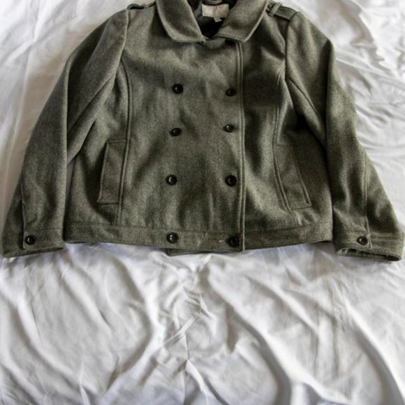 Old Navy XXL Pea Coat Grey - Picture 4 of 11